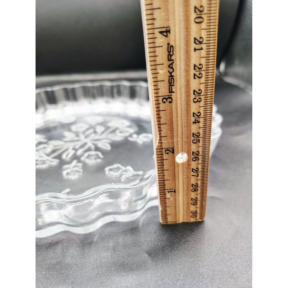 Quiche Pie Plate Anchor Hocking Vintage 10" Glass Dish Pattern Scalloped Edge - Picture 3 of 16